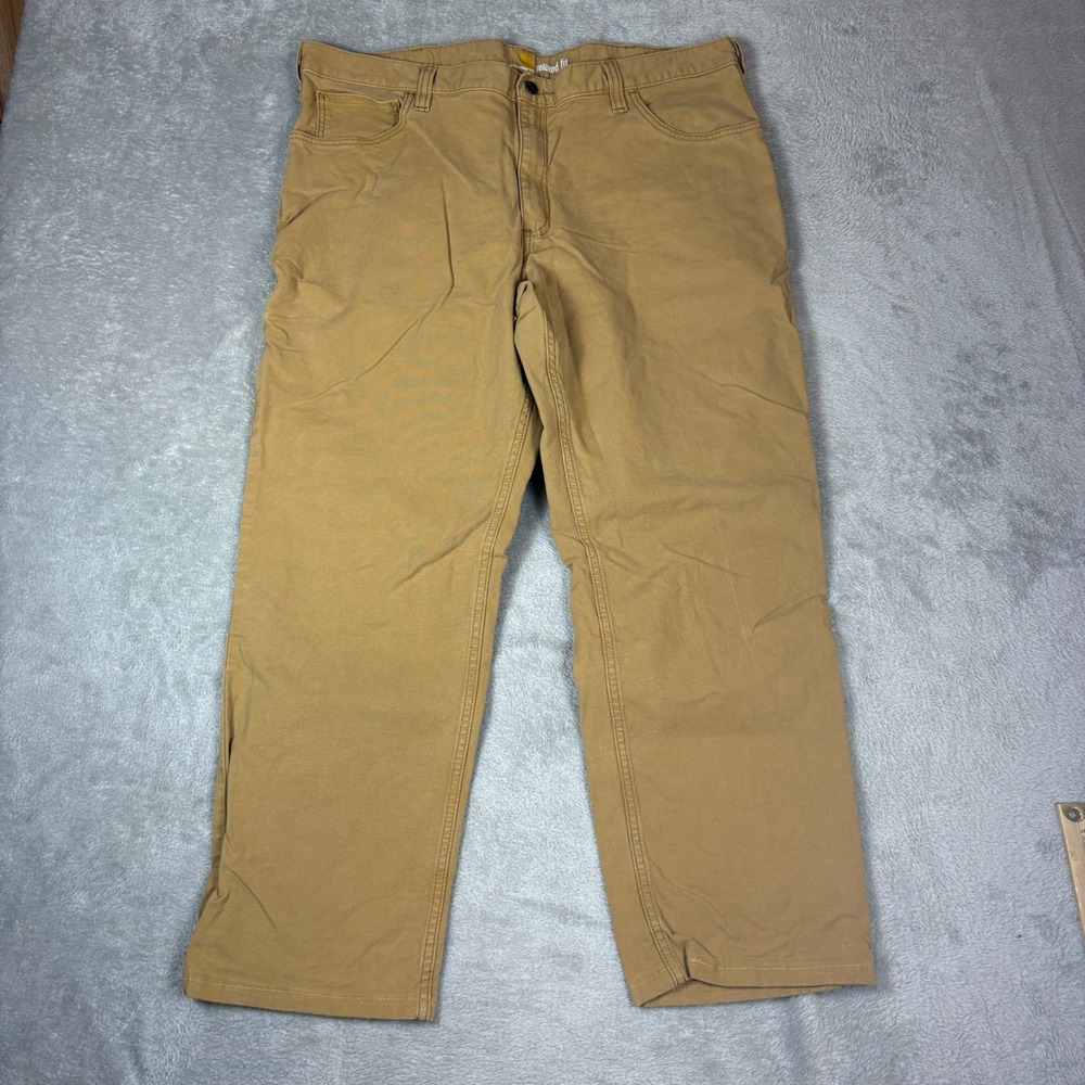 Carhartt Pants Mens 40x30 Relaxed Fit Canvas Work Utility Khaki Tan Brown